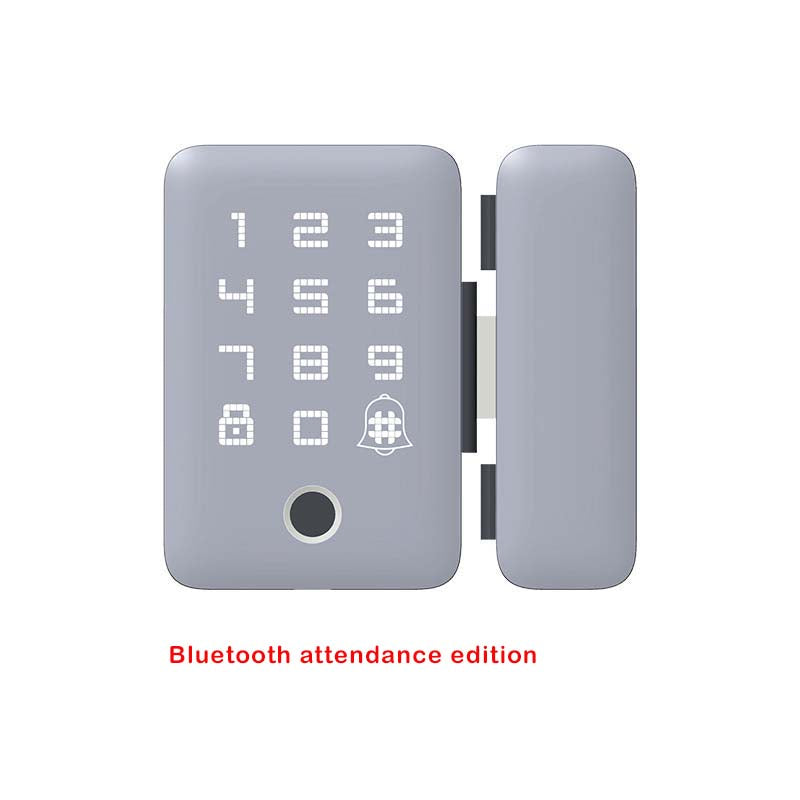 Bidirectional Universal Usage Smart Glass Door Lock with Multiple Ways to Unlock and Attendance and Timekeeping