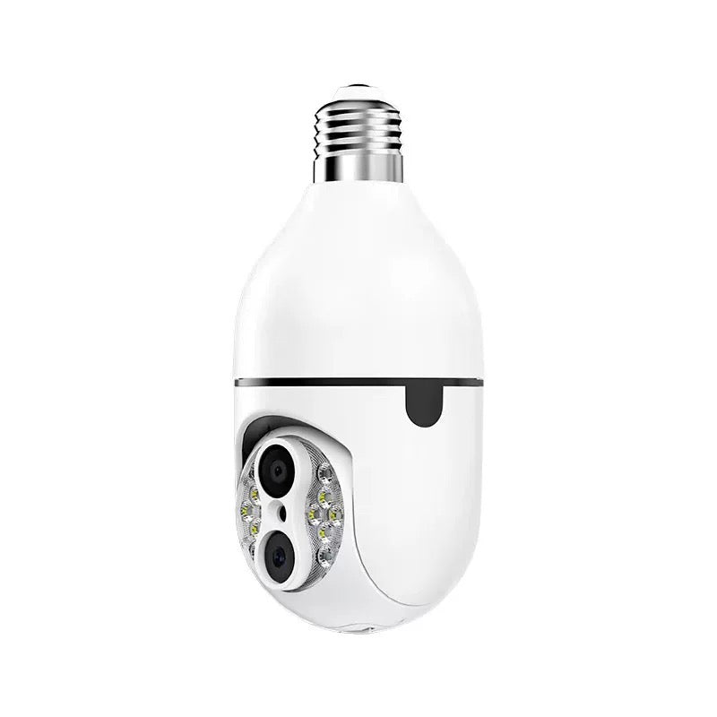 Wireless Smart Light Bulb Security Camera with 360° Rotation, HD Imaging, Full-Color Video, Human Tracking